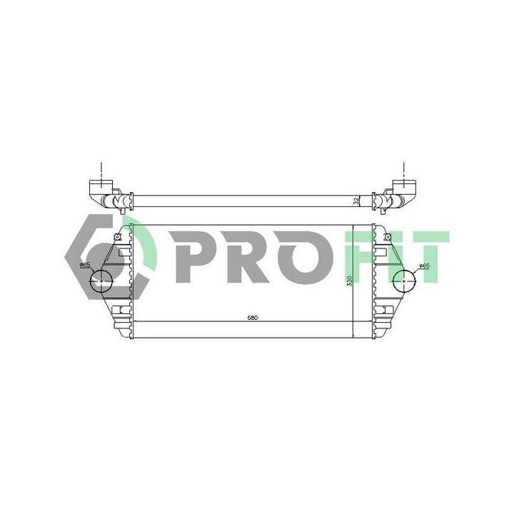 Tarpinis suslėgto oro aušintuvas, kompresorius PROFIT PR 0555T1