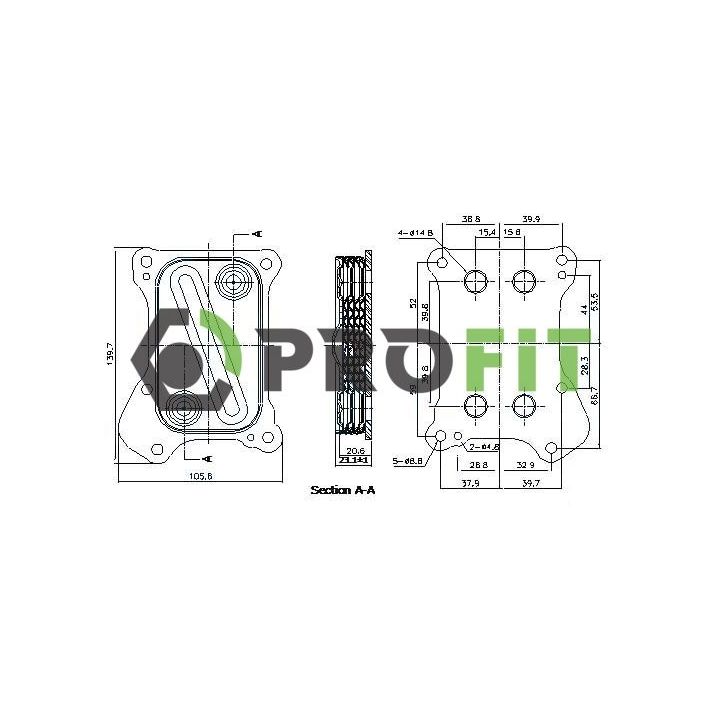 Alyvos aušintuvas, variklio alyva PROFIT 1745-0005