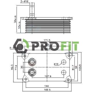 Alyvos aušintuvas, variklio alyva PROFIT 1745-0008