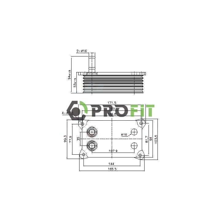 Alyvos aušintuvas, variklio alyva PROFIT 1745-0008