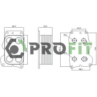 Alyvos aušintuvas, variklio alyva PROFIT 1745-0011