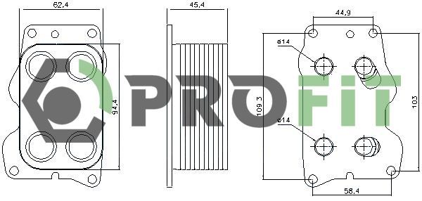 Alyvos aušintuvas, variklio alyva PROFIT 1745-0011