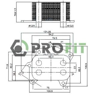 Alyvos aušintuvas, variklio alyva PROFIT 1745-0027