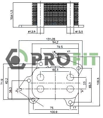Alyvos aušintuvas, variklio alyva PROFIT 1745-0027