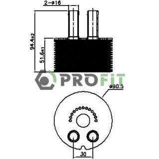 Alyvos aušintuvas, variklio alyva PROFIT 1745-0047