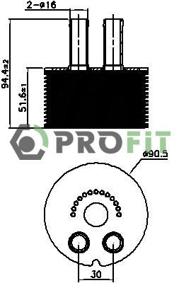 Alyvos aušintuvas, variklio alyva PROFIT 1745-0047