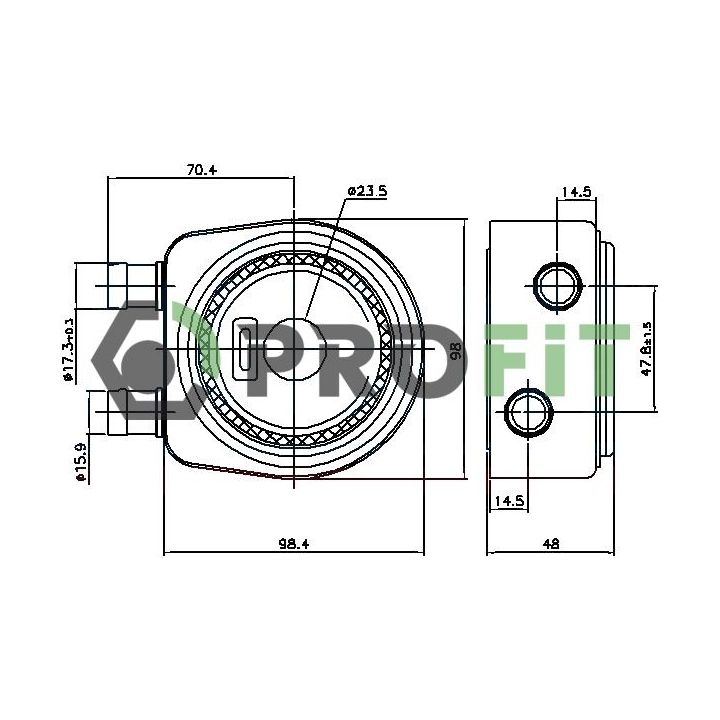 Alyvos aušintuvas, variklio alyva PROFIT 1745-0048