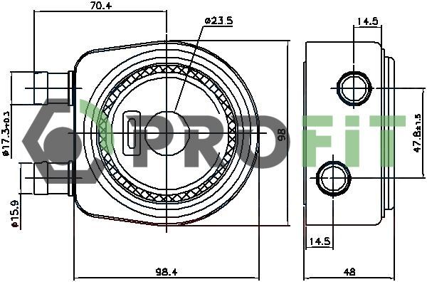 Alyvos aušintuvas, variklio alyva PROFIT 1745-0048
