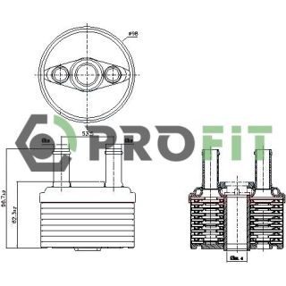 Alyvos aušintuvas, variklio alyva PROFIT 1745-0049