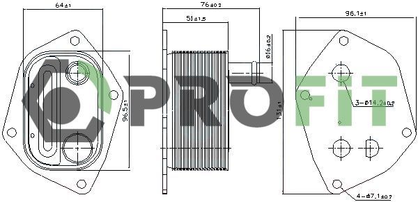 Alyvos aušintuvas, variklio alyva PROFIT 1745-0052