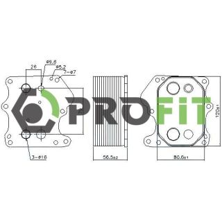 Alyvos aušintuvas, variklio alyva PROFIT 1745-0057