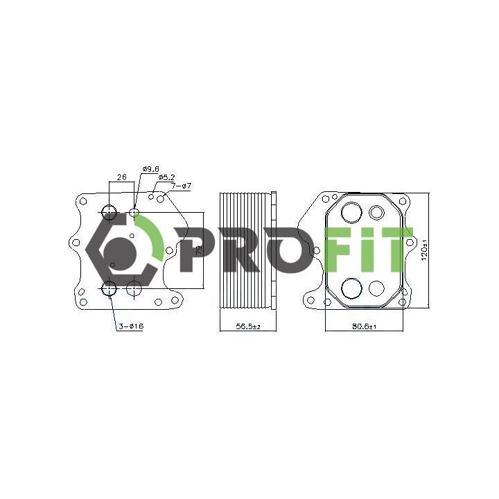 Alyvos aušintuvas, variklio alyva PROFIT 1745-0057