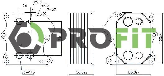 Alyvos aušintuvas, variklio alyva PROFIT 1745-0057