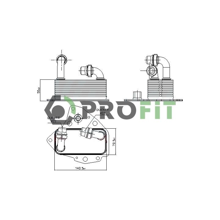 Alyvos aušintuvas, variklio alyva PROFIT 1745-0071