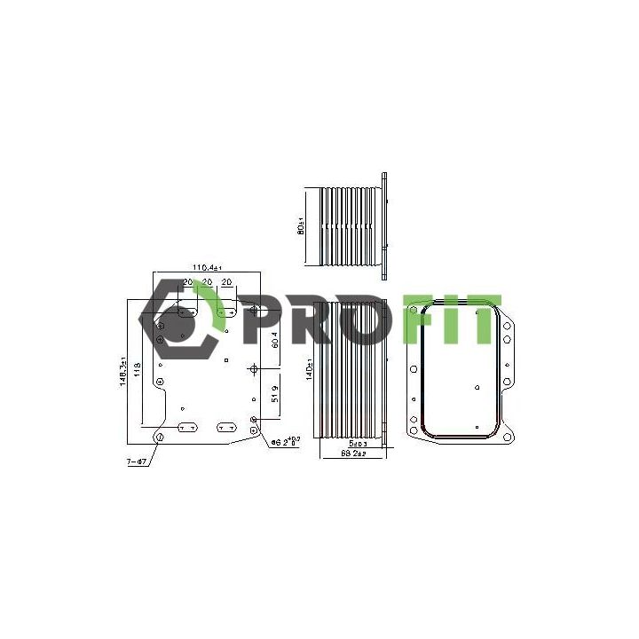 Alyvos aušintuvas, variklio alyva PROFIT 1745-0073