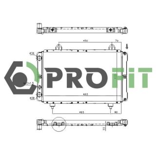 Radiatorius, variklio aušinimas PROFIT 1740-0083