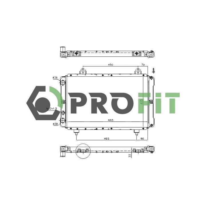 Radiatorius, variklio aušinimas PROFIT 1740-0083