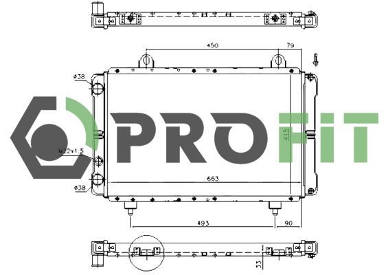 Radiatorius, variklio aušinimas PROFIT 1740-0083