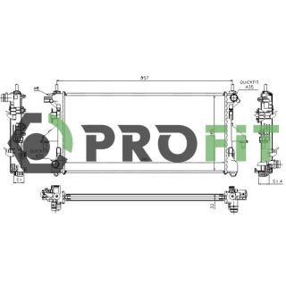 Radiatorius, variklio aušinimas PROFIT 1740-0085