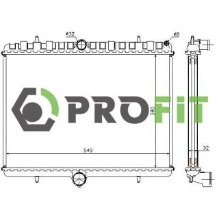 Radiatorius, variklio aušinimas PROFIT 1740-0088