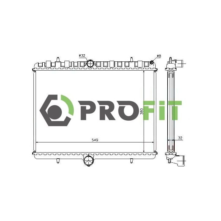 Radiatorius, variklio aušinimas PROFIT 1740-0088