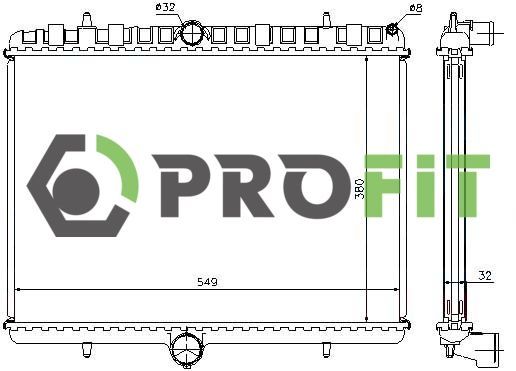 Radiatorius, variklio aušinimas PROFIT 1740-0088