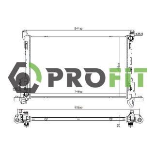 Radiatorius, variklio aušinimas PROFIT 1740-0091