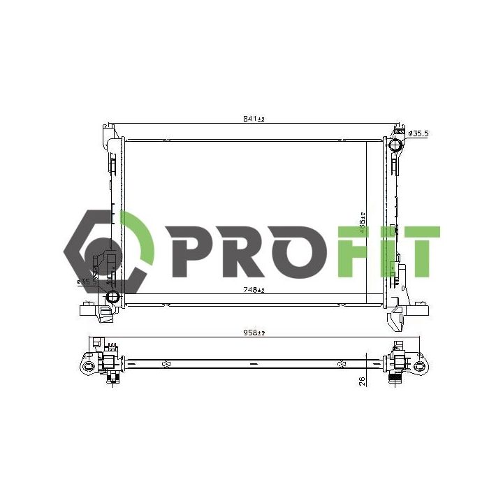 Radiatorius, variklio aušinimas PROFIT 1740-0091
