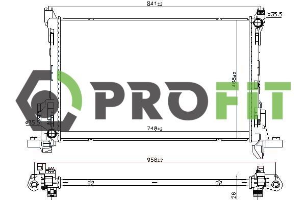 Radiatorius, variklio aušinimas PROFIT 1740-0091