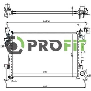 Radiatorius, variklio aušinimas PROFIT 1740-0092