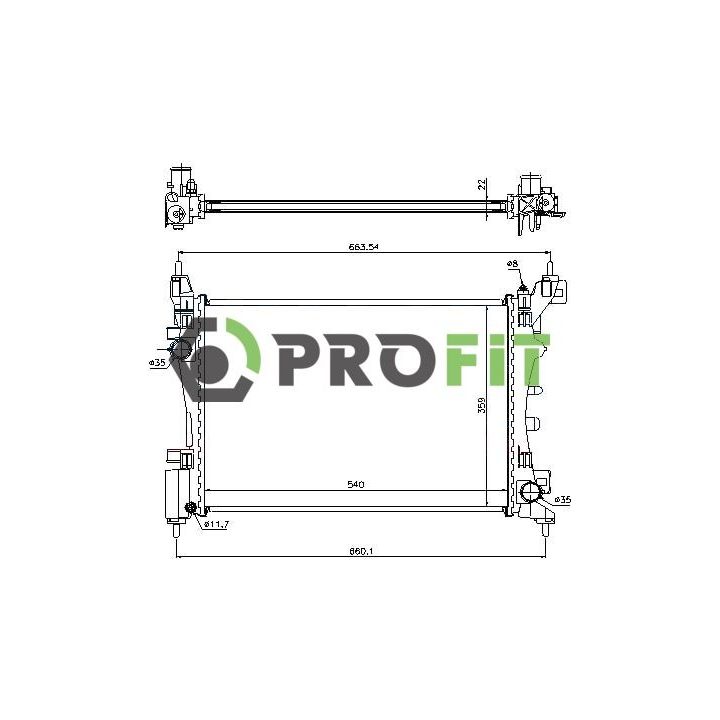 Radiatorius, variklio aušinimas PROFIT 1740-0092
