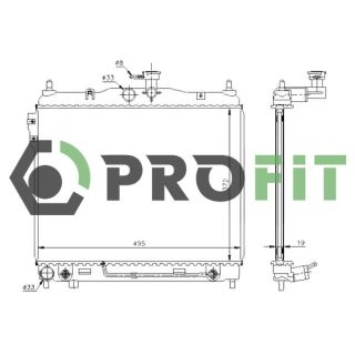 Radiatorius, variklio aušinimas PROFIT 1740-0145