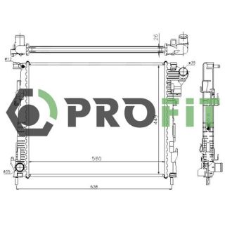 Radiatorius, variklio aušinimas PROFIT 1740-0170