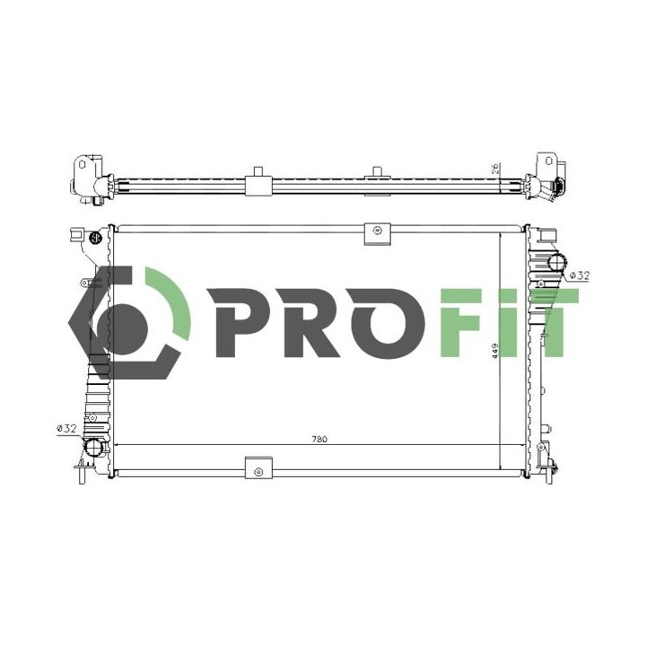Radiatorius, variklio aušinimas PROFIT 1740-0171