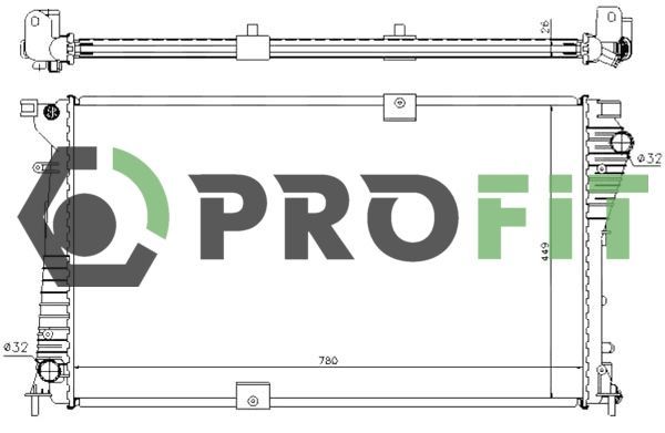 Radiatorius, variklio aušinimas PROFIT 1740-0171