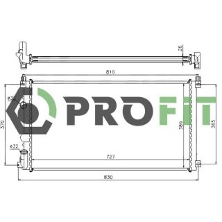 Radiatorius, variklio aušinimas PROFIT 1740-0172