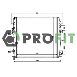 Radiatorius, variklio aušinimas PROFIT 1740-0174