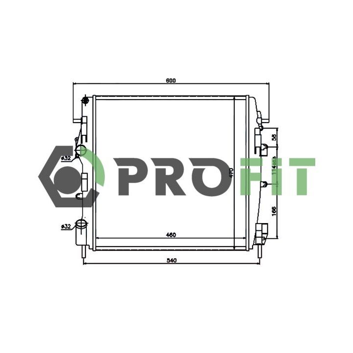 Radiatorius, variklio aušinimas PROFIT 1740-0174
