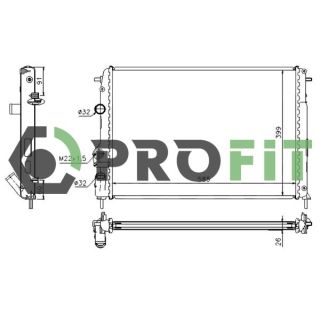 Radiatorius, variklio aušinimas PROFIT 1740-0176