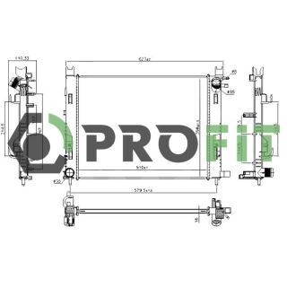 Radiatorius, variklio aušinimas PROFIT 1740-0177