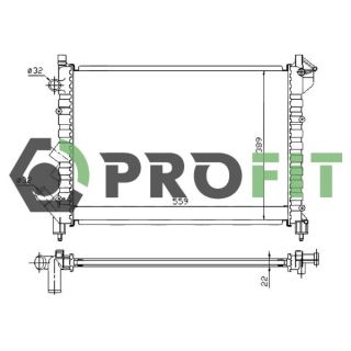 Radiatorius, variklio aušinimas PROFIT 1740-0179