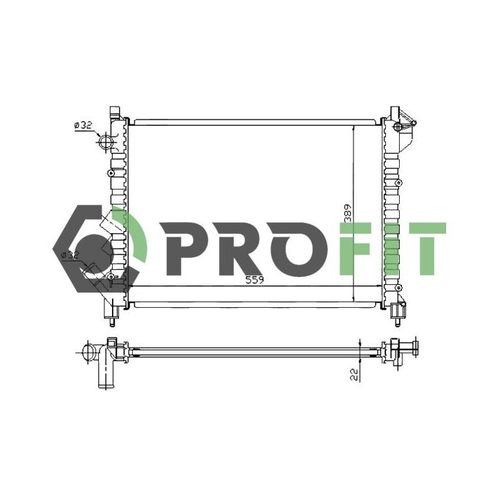 Radiatorius, variklio aušinimas PROFIT 1740-0179