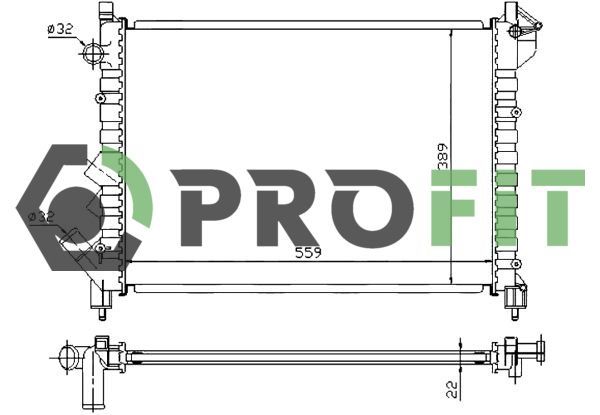Radiatorius, variklio aušinimas PROFIT 1740-0179