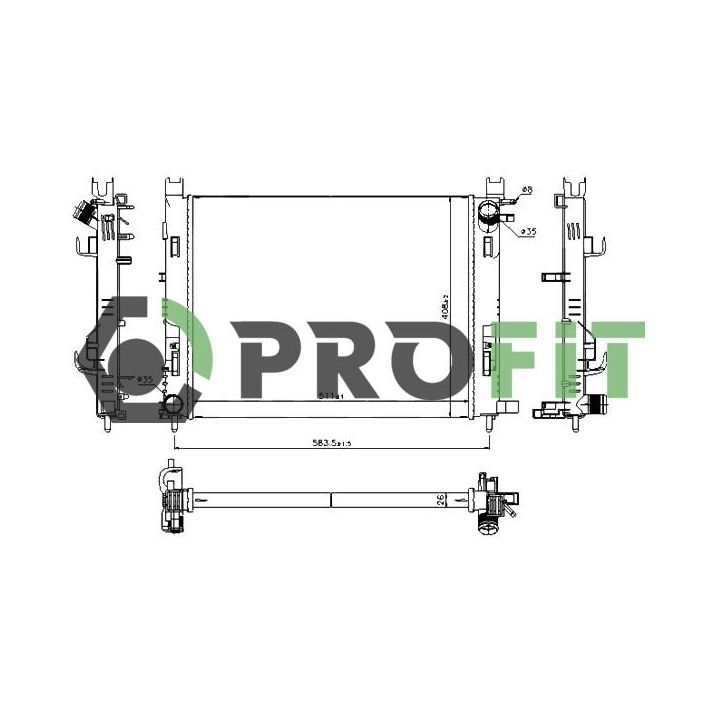 Radiatorius, variklio aušinimas PROFIT 1740-0180