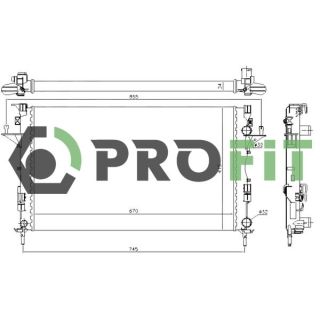 Radiatorius, variklio aušinimas PROFIT 1740-0181