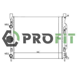 Radiatorius, variklio aušinimas PROFIT 1740-0182