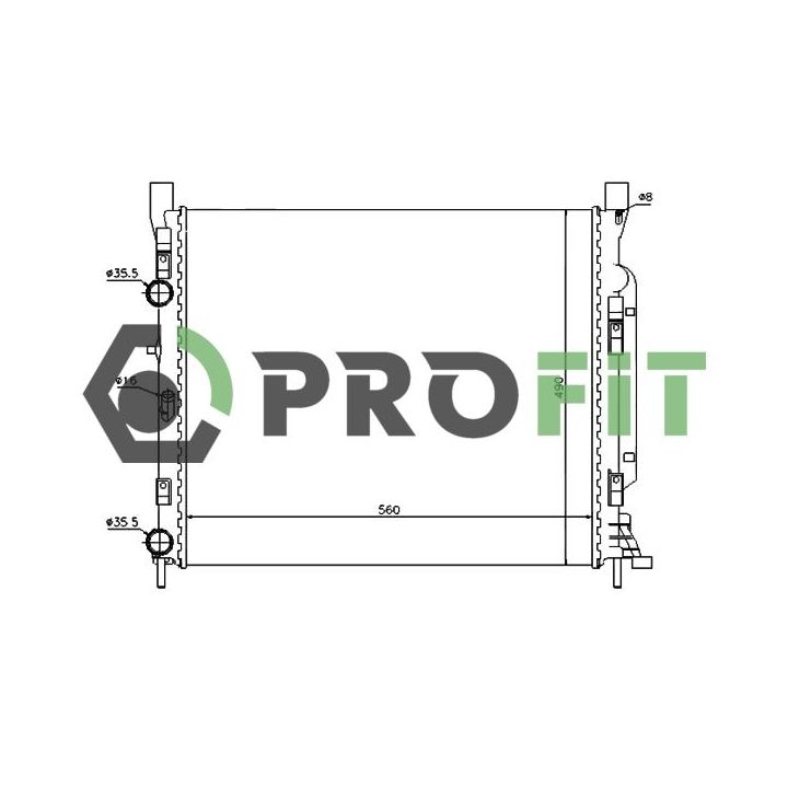 Radiatorius, variklio aušinimas PROFIT 1740-0182