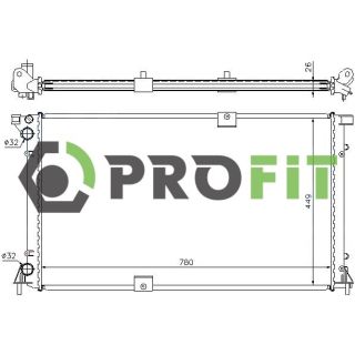 Radiatorius, variklio aušinimas PROFIT 1740-0184