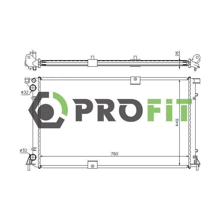 Radiatorius, variklio aušinimas PROFIT 1740-0184