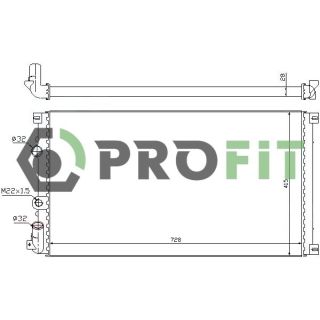 Radiatorius, variklio aušinimas PROFIT 1740-0193